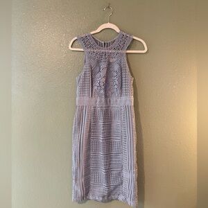 Anthropologie Elegant Lace Sleeveless Dress